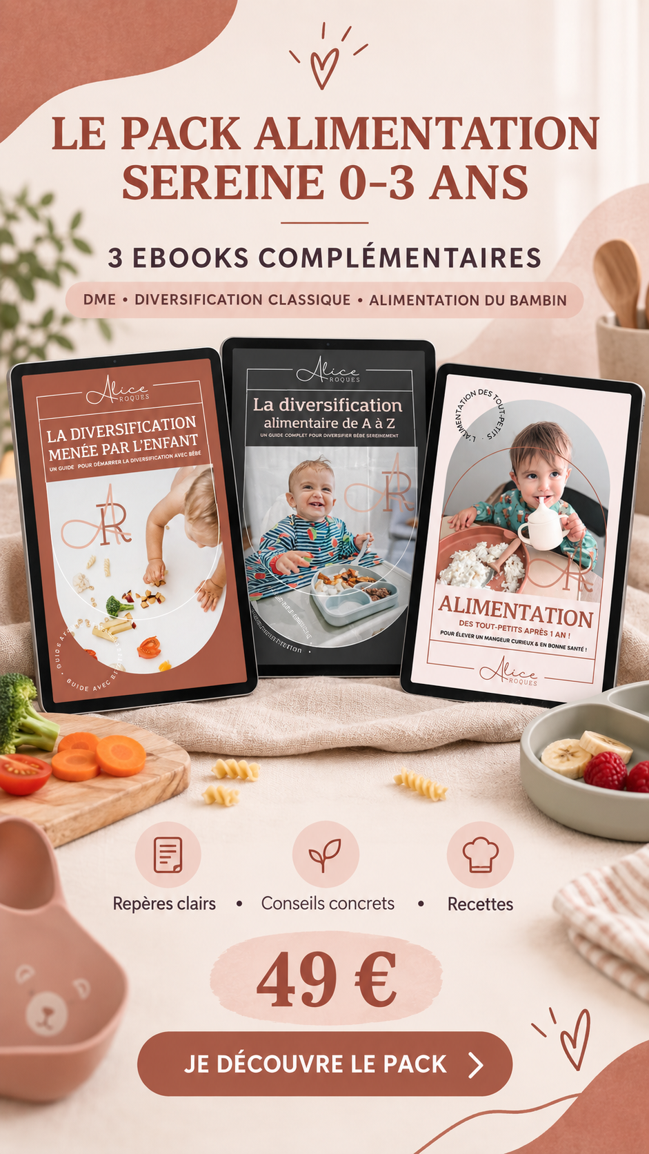 Pack Alimentation sereine 0 à 3 ans